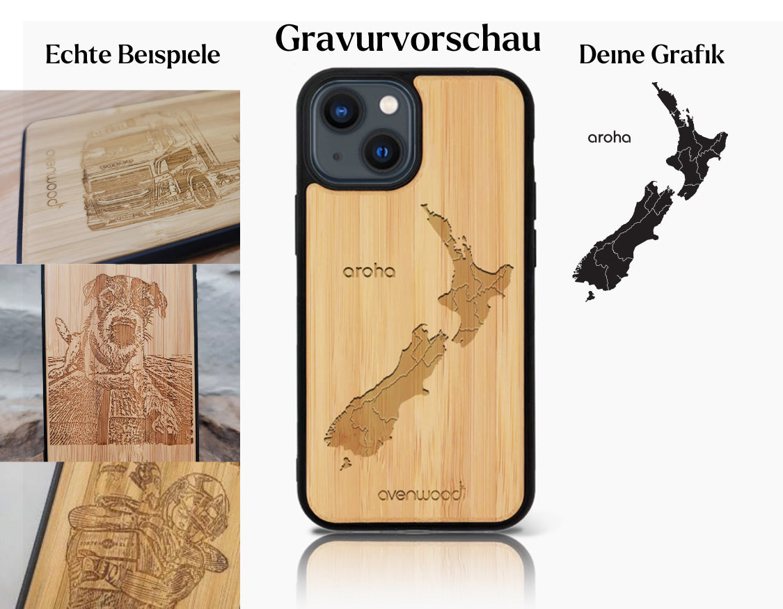 INDIVIDUELL iPhone 15 Bambus-Kunststoff